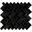Negro Marquina Marble Mosaic - 1" x 2" Herringbone Polished