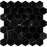 Negro Marquina Marble Mosaic - 2" Hexagon Polished