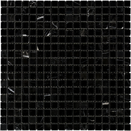 Negro Marquina Marble Mosaic - 5/8" x 5/8" Polished