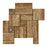 Noche Vein Cut Travertine Mosaic - Opus Mini Pattern Brushed