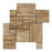 Noche Vein Cut Travertine Mosaic - Opus Mini Pattern Polished