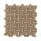 Noche Travertine Mosaic - Basketweave with Ivory Dots Tumbled