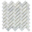 Oriental White Marble Mosaic - 1" x 2" Herringbone Polished