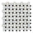 Oriental White Marble Mosaic - Basketweave with Black Dots Polished