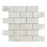 White Cross Cut Onyx Mosaic - 2" x 4" Brick Polished