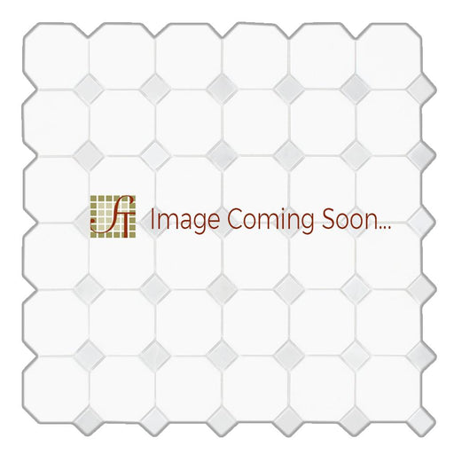 Crema Marfil Marble Mosaic - Octagon with Emperador Dark Dots Honed