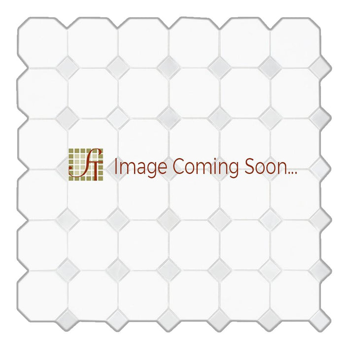Oriental White Marble Mosaic - Octagon with Gray Dots Polished