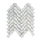 Oriental White Marble Mosaic - 1" x 4" Herringbone Polished
