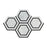 Oriental White Marble Mosaic - 5" Hexagon with Black Polished