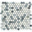 Oriental White Marble Mosaic - Penny Round with Gray & Thassos Polished
