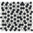 Oriental White Marble Mosaic - Penny Round with Black & Thassos Polished