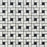 Oriental White Marble Mosaic - 5/8" x 1 1/4" Pinwheel with Black Dots Polished