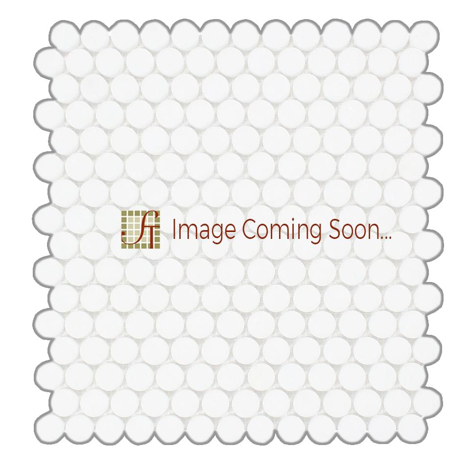 Calacatta Gold Marble Mosaic - Large Penny Round (1") Polished
