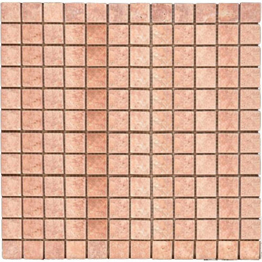 Rojo Travertine Mosaic - 1" x 1" Tumbled
