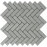Tao Gray Marble Mosaic - 1" x 3" Herringbone Polished