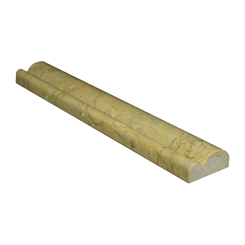 Sahara Gold Marble Liner - 2" x 12" F6 Chair Rail Polished
