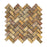Scabos Travertine Mosaic - 1" x 2" Herringbone Tumbled