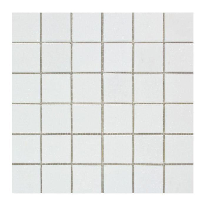 Thassos White Marble Mosaic - 2" x 2" Polished