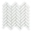 Thassos White Marble Mosaic - 1" x 3" Herringbone Polished