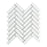 Thassos White Marble Mosaic - 1" x 4" Herringbone Polished