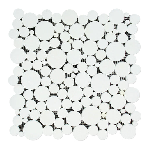Thassos White Marble Mosaic - Bubble Polished