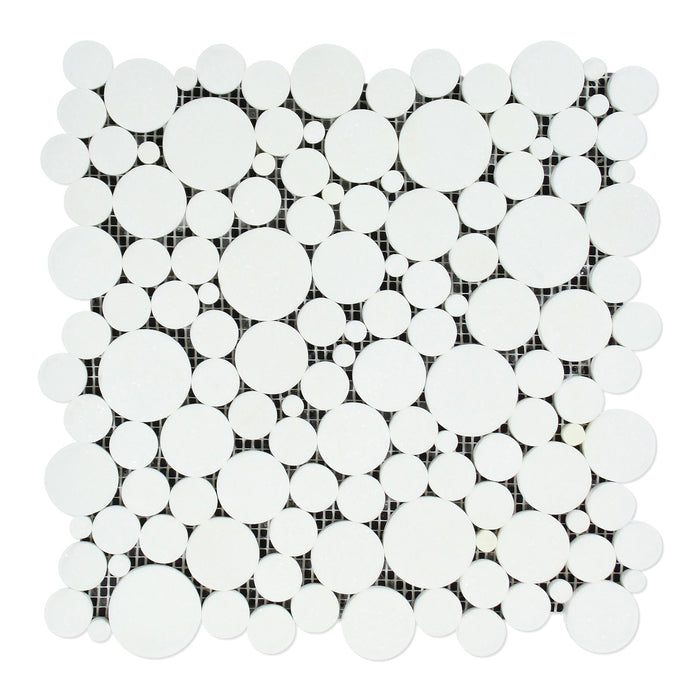 Thassos White Marble Mosaic - Bubble Polished