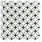 Thassos White Marble Mosaic - Flower with Black Dots Polished