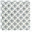 Thassos White Marble Mosaic - Flower with Blue-Gray Dots Polished
