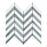Thassos White Marble Mosaic - Large Chevron with Gray Polished