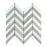 Thassos White Marble Mosaic - Large Chevron with Ming Green Polished