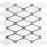 Thassos White Marble Mosaic - Elongated Octagon with Gray Dots Polished