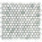 Thassos White Marble Mosaic - Penny Round with Ming Green & Carrara Polished