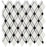 Thassos White Marble Mosaic - Lattice with Black & Carrara Polished