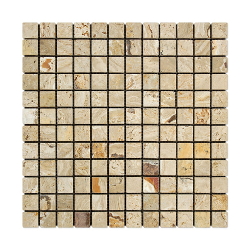 Valencia Travertine Mosaic - 1" x 1" Honed