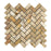 Valencia Travertine Mosaic - 1" x 2" Herringbone Tumbled