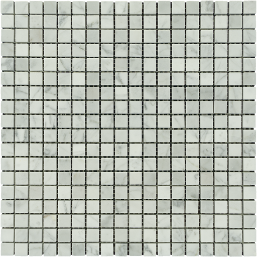 White Carrara Marble Mosaic - 5/8" x 5/8" Polished