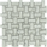 White Carrara Marble Mosaic - Basketweave with White Dots Polished