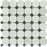 White Carrara Marble Mosaic - Octagon with Black Dots Polished