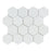 Thassos White Marble Mosaic - 3" Hexagon Polished