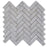 White Carrara Marble Mosaic - 1" x 3" Herringbone Polished