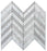 White Carrara Marble Mosaic - Large Chevron Polished