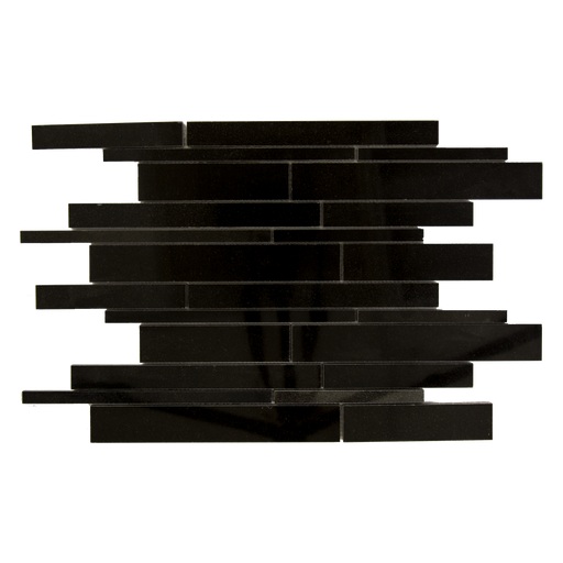 Absolute Black Granite Mosaic - Linear Polished