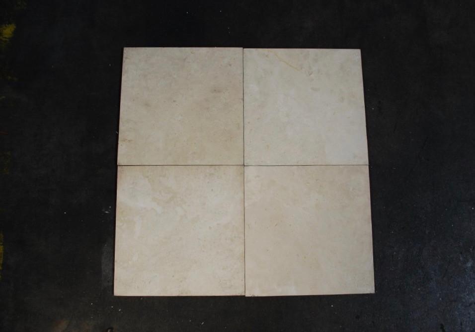 Honed Apollonia Travertine Tile - 12" x 12" x 3/8"