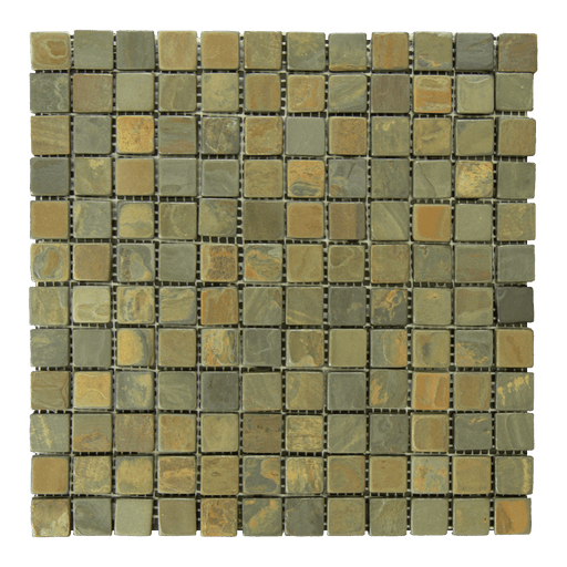 California Gold Slate Mosaic - 1" x 1" Tumbled