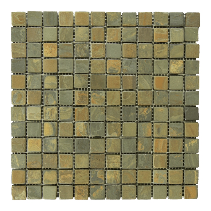 California Gold Slate Mosaic - 1" x 1" Tumbled