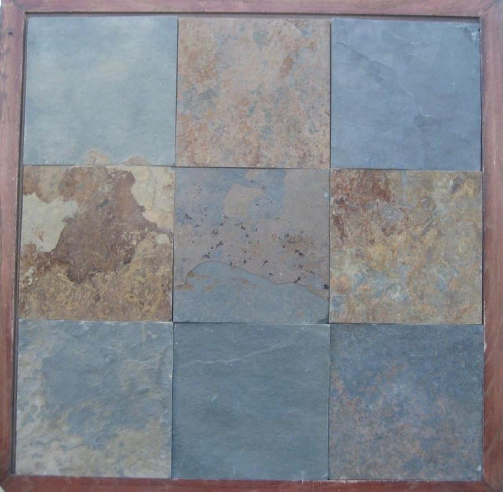 China Multi Color Dark Slate Tile - 12" x 12" x 3/8"