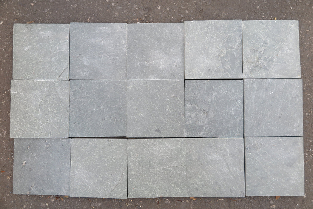 China Sea Green Slate Tile - 4" x 4" x 3/8" - 1/2"