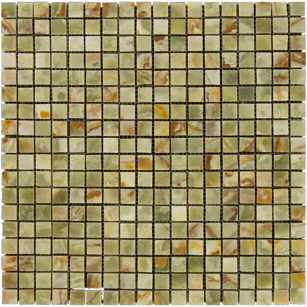 Green Onyx Mosaic - 5/8" x 5/8" Polished