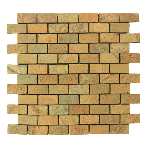 Copper Slate Mosaic - 1" x 2" Brick Tumbled