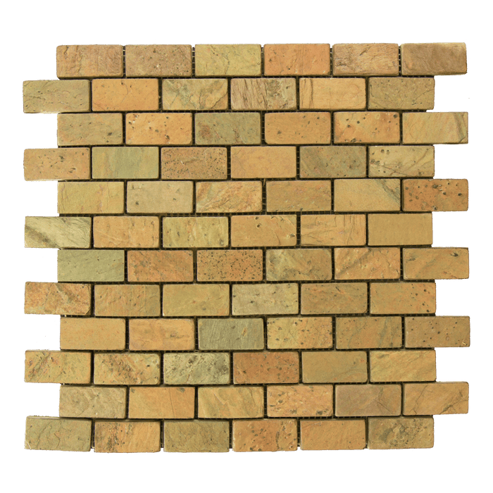 Copper Slate Mosaic - 1" x 2" Brick Tumbled
